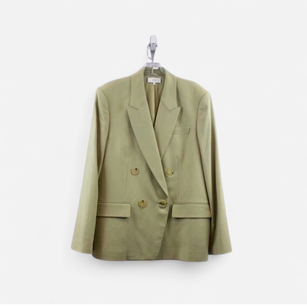 VINCE BLAZER Beige Pea Size 14 ($565) WOMENS BLAZER COAT SIZE 14 NEW WITH TAGS